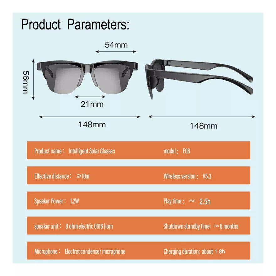 Lentes  Inteligente bluetooth y llamada